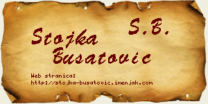 Stojka Bušatović vizit kartica